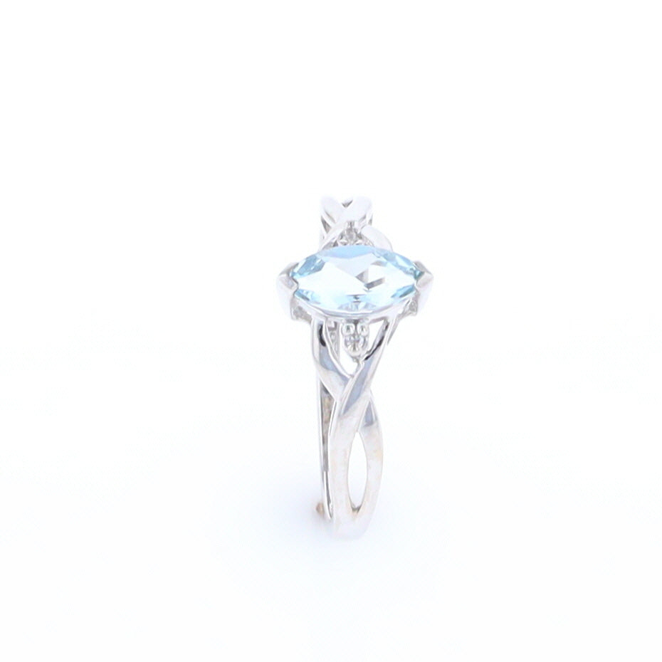 Marquise Blue Topaz Ring