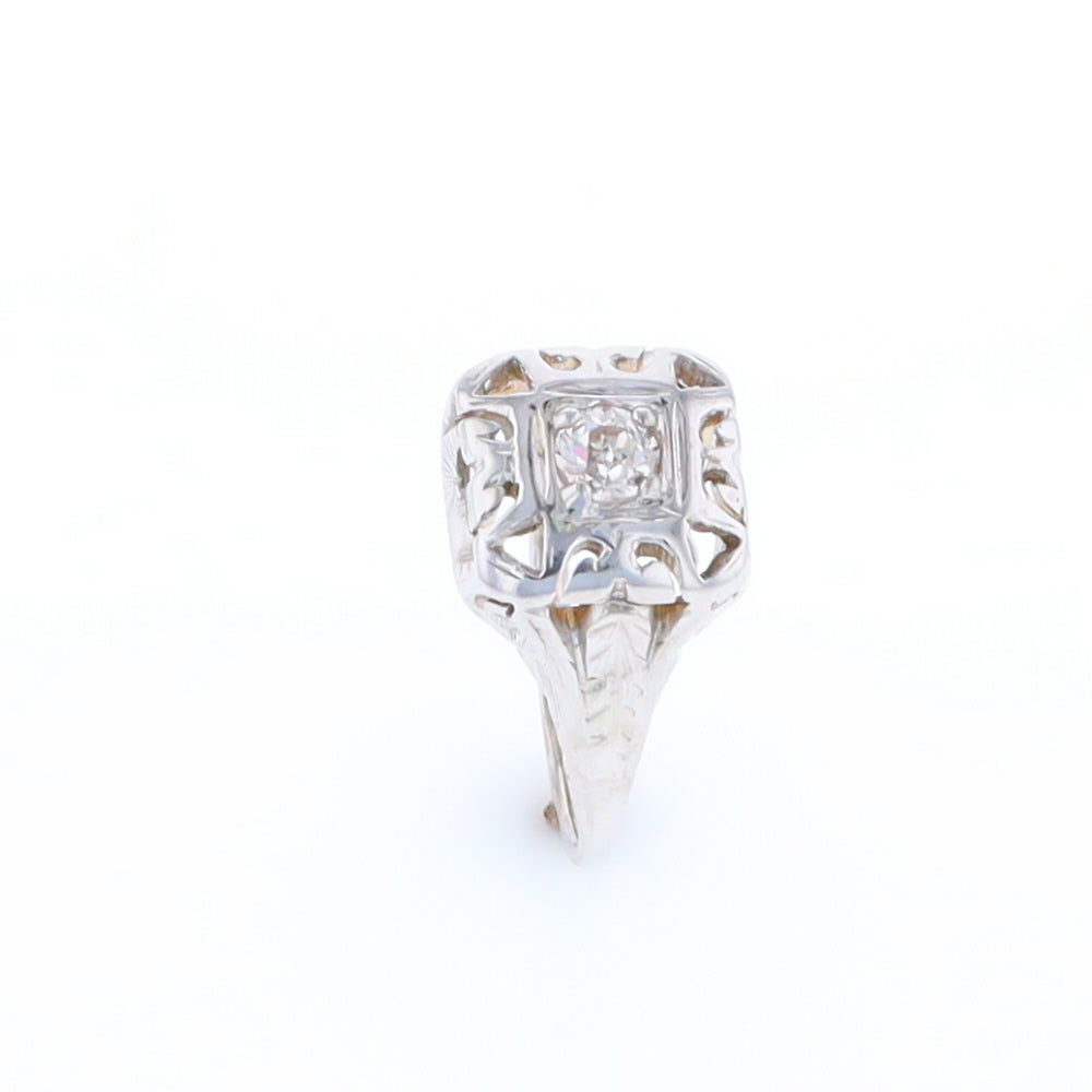 Vintage Square Top Diamond Ring