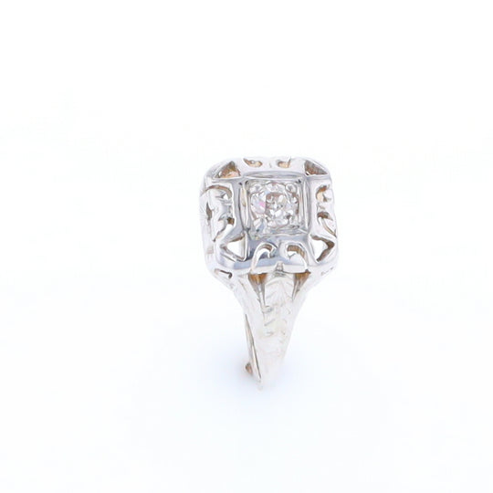 Vintage Square Top Diamond Ring