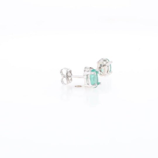 Oval Emerald Stud Earrings