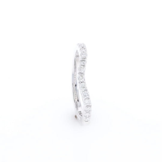 Diamond Contour Wedding Band