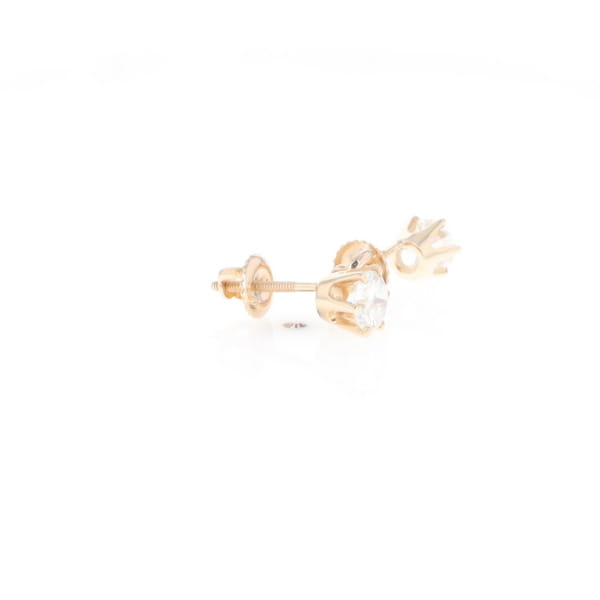 1.1ct 6-Prong Round Diamond Solitaire Studs