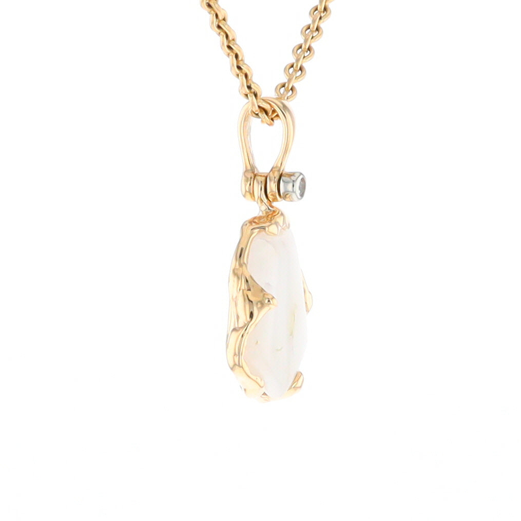 Gold Quartz Freeform Pendant  (G2)