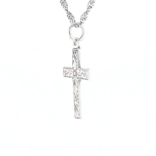 Floral Vine Cross Pendant