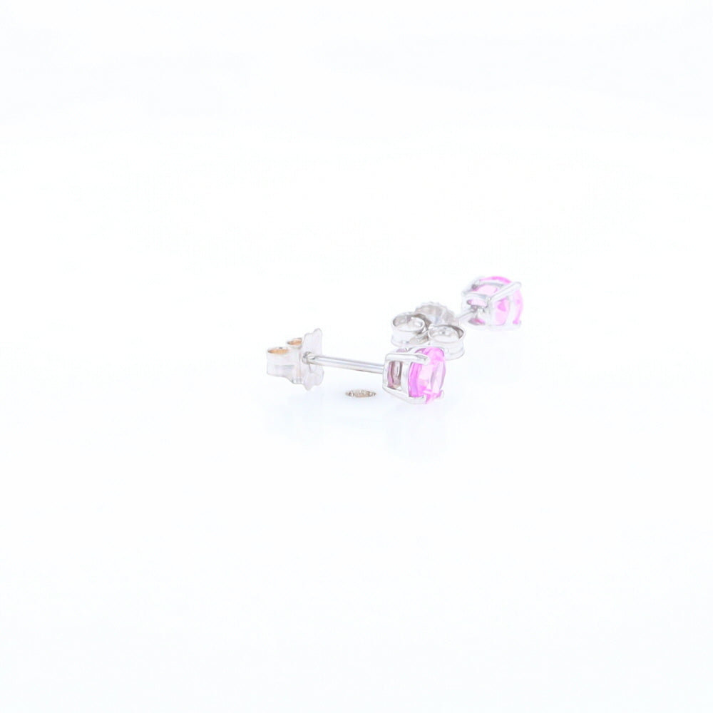 Pink Sapphire Stud Earrings