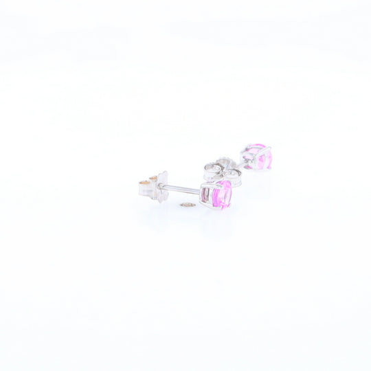 Pink Sapphire Stud Earrings