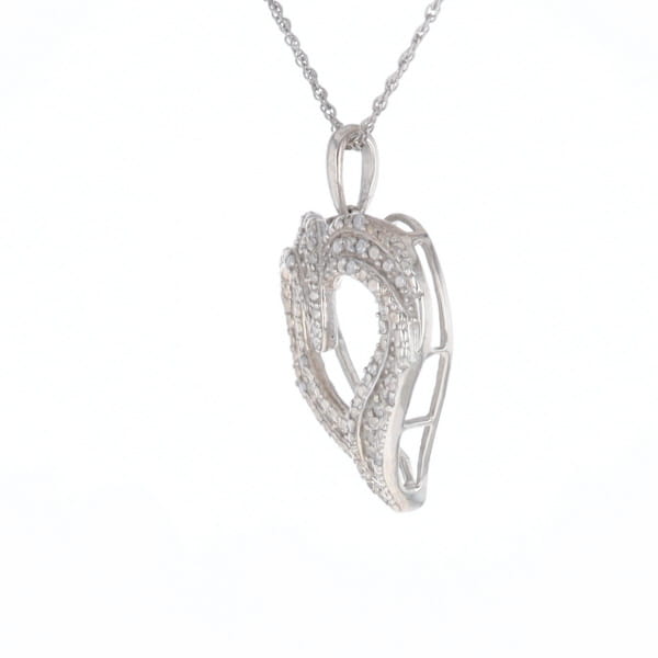 Frosted Diamond Heart Necklace