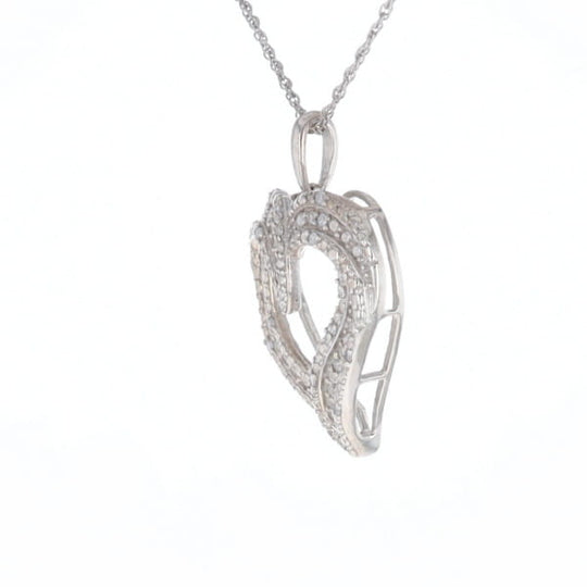 Frosted Diamond Heart Necklace