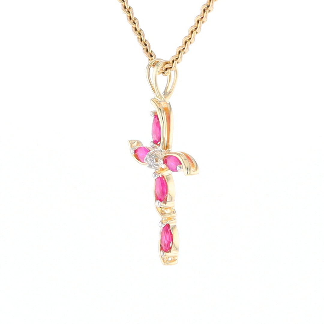 Marquise Ruby Cross