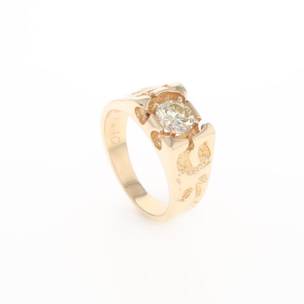Men's Faux Nugget Style Diamond Ring