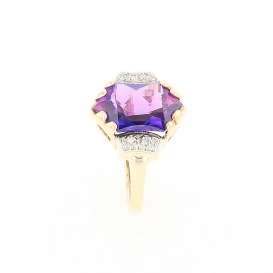 Vintage Hexagon Sapphire Ring