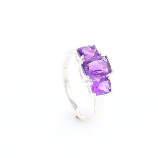 3-Stone Amethyst Ring