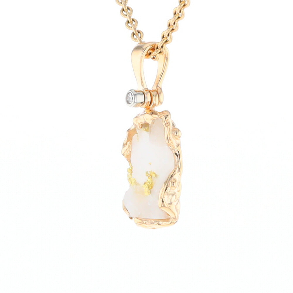 Rough Gold Quartz Freeform pendant