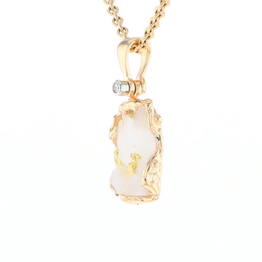 Rough Gold Quartz Freeform pendant