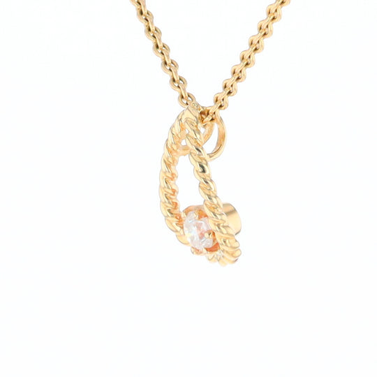 Solitaire Diamond Pear-shaped Rope Pendant