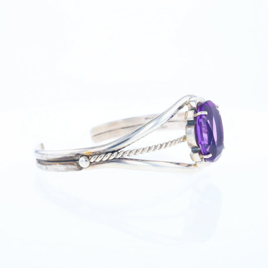 Twisted Amethyst Cuff Bracelet