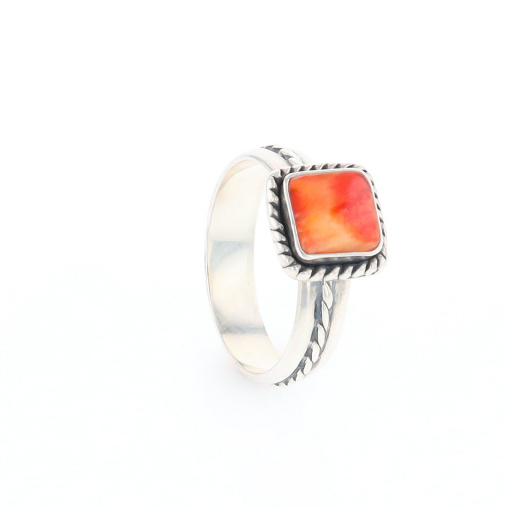 Braided Square Spiny Oyster Ring