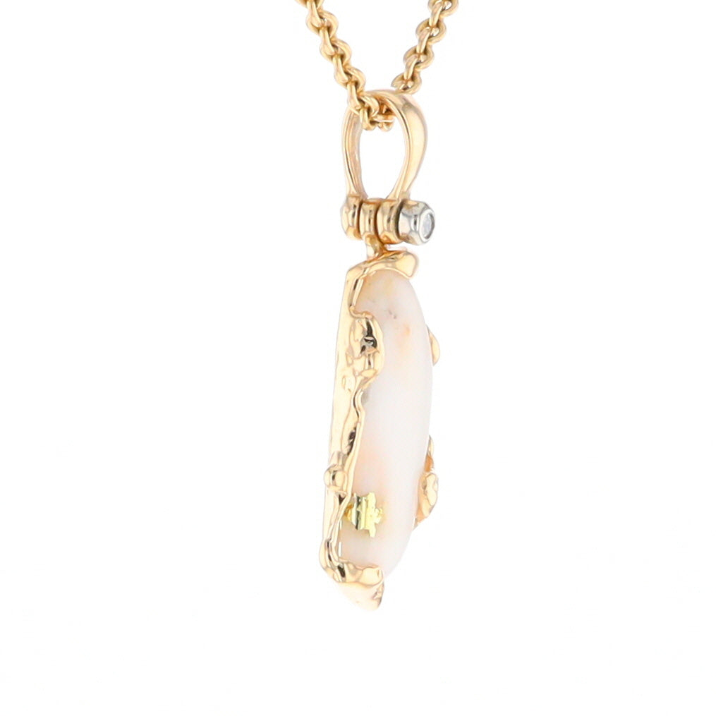 Gold Quartz Freeform Pendant (G2)