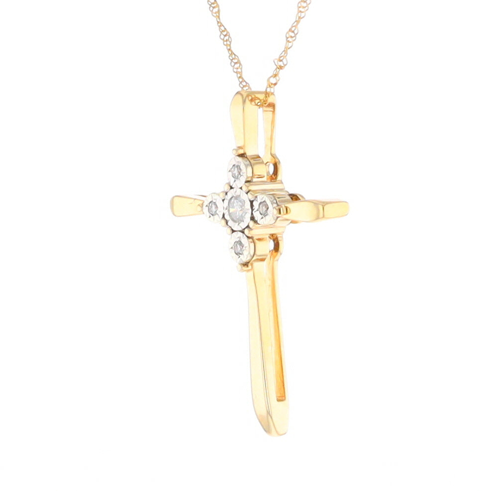 Illusion Cluster Cross Necklace