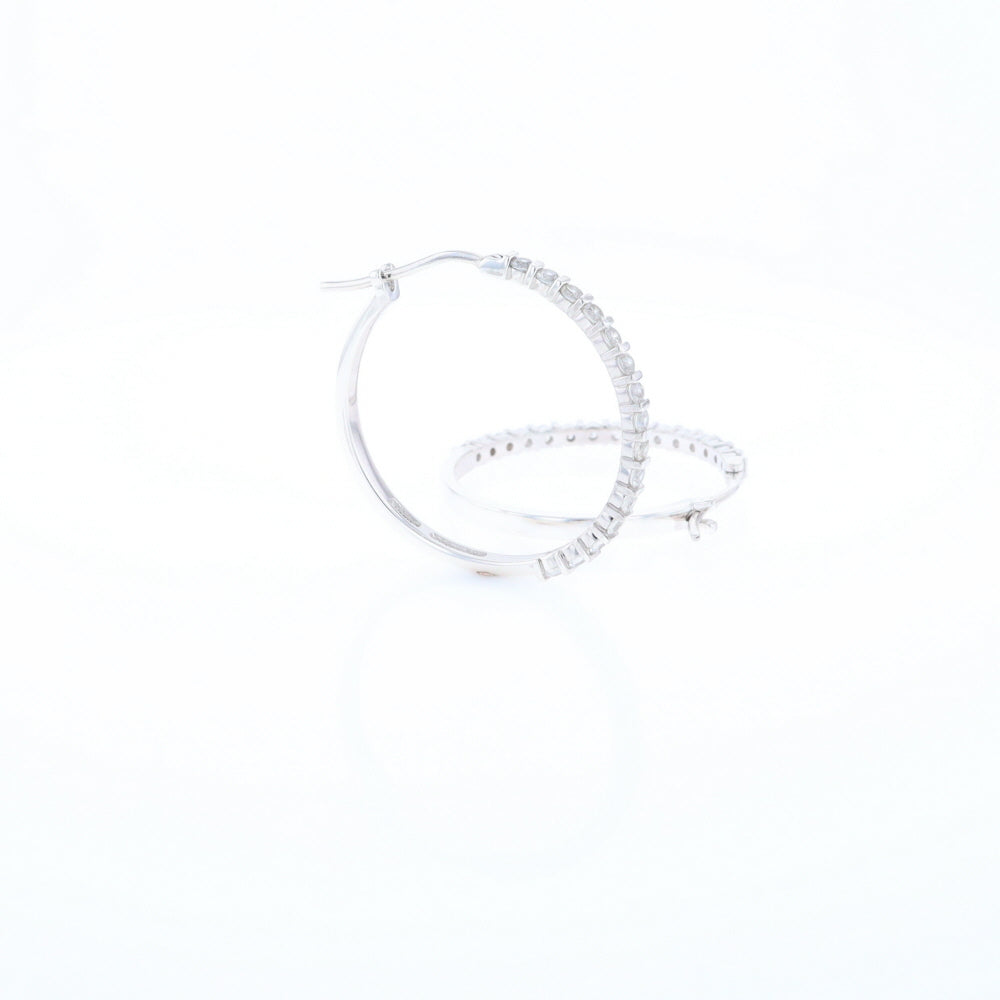 Cubic Zirconia Hoop Earrings