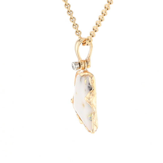 Gold Quartz Freeform Pendant (G2)