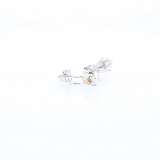 Moissanite Solitaire Stud Earrings