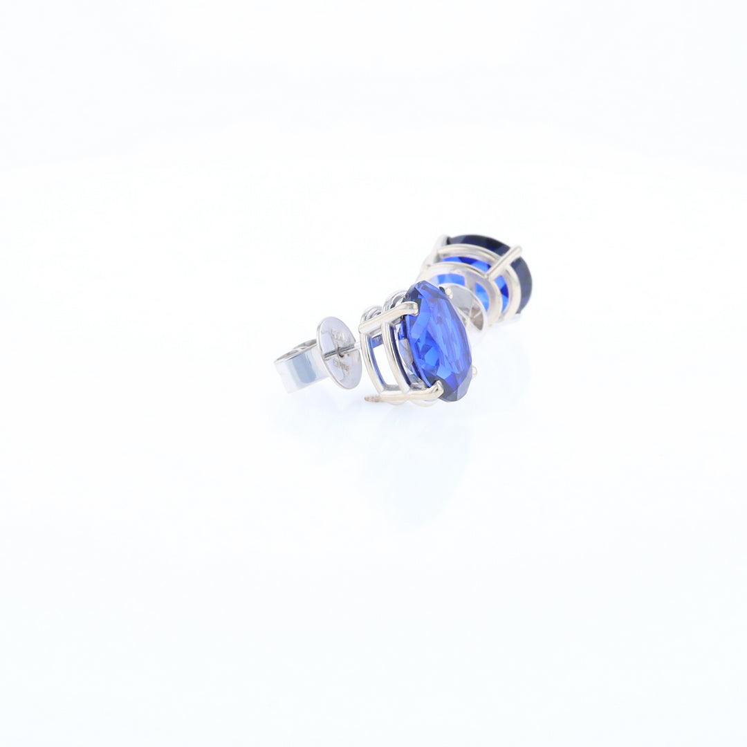 Imitation Sapphire Stud Earrings