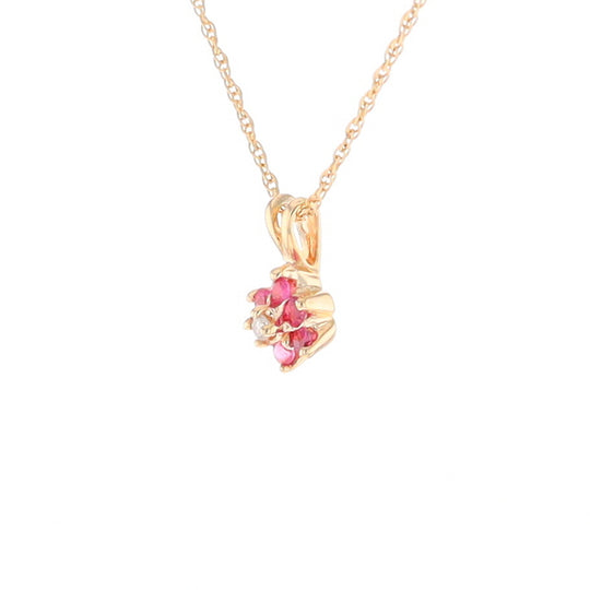 Ruby Flower Pendant