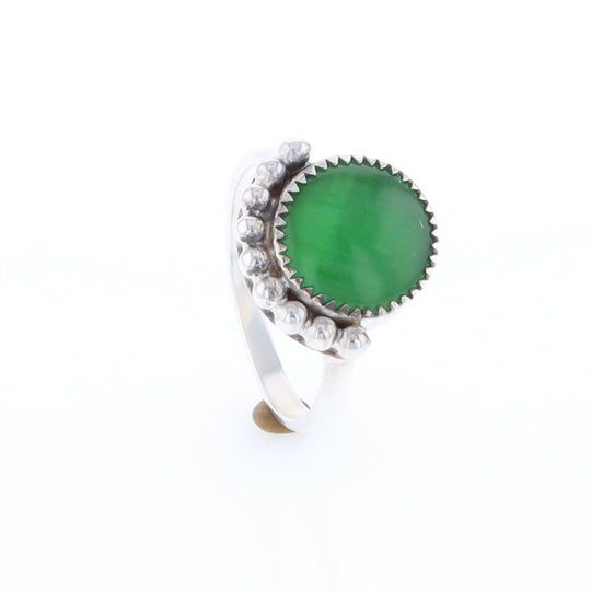 Green Glass Beaded Ring