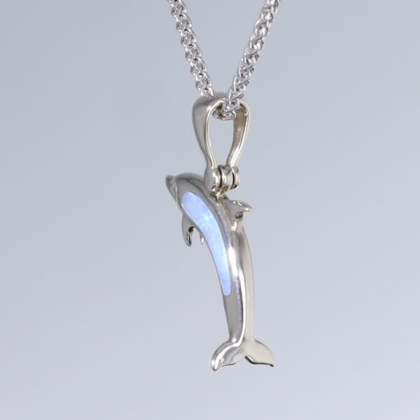 Opal Pendant Inlaid Sea Life Dolphin