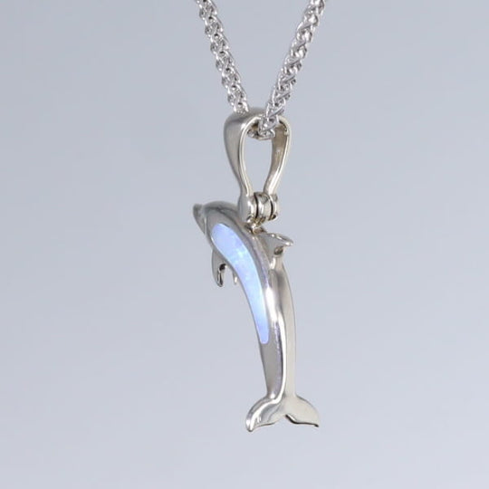 Opal Pendant Inlaid Sea Life Dolphin