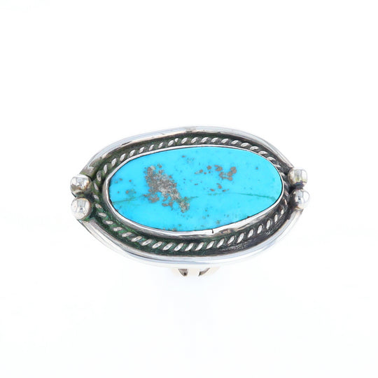 Long Oval Turquoise Ring