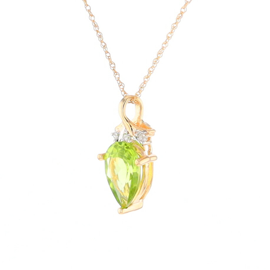 Pear-Shaped Peridot Necklace