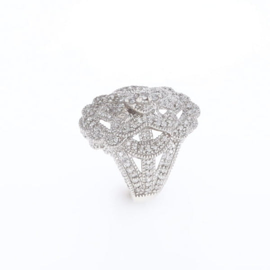 Floral Filigree Design Diamond Ring