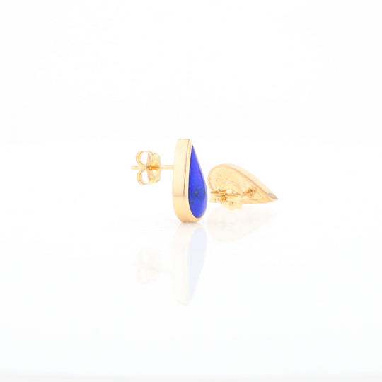 Lapis Tear Drop Inlaid Earrings