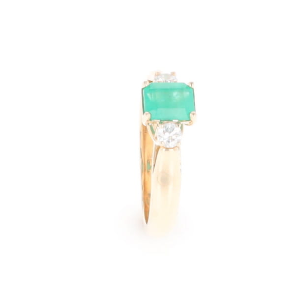 Emerald 3-Stone Trellis Ring