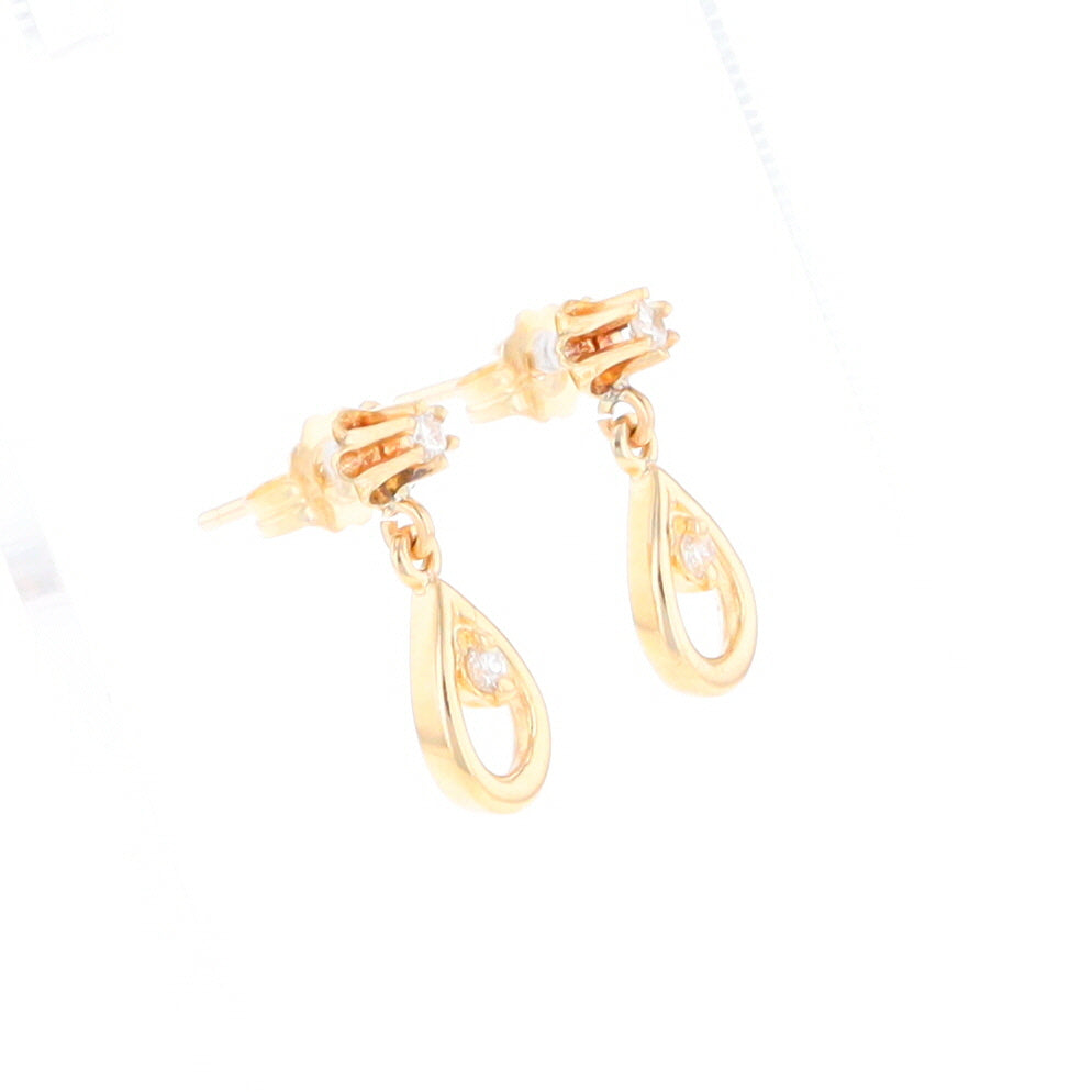 Dangle Teardrop Diamond Earrings