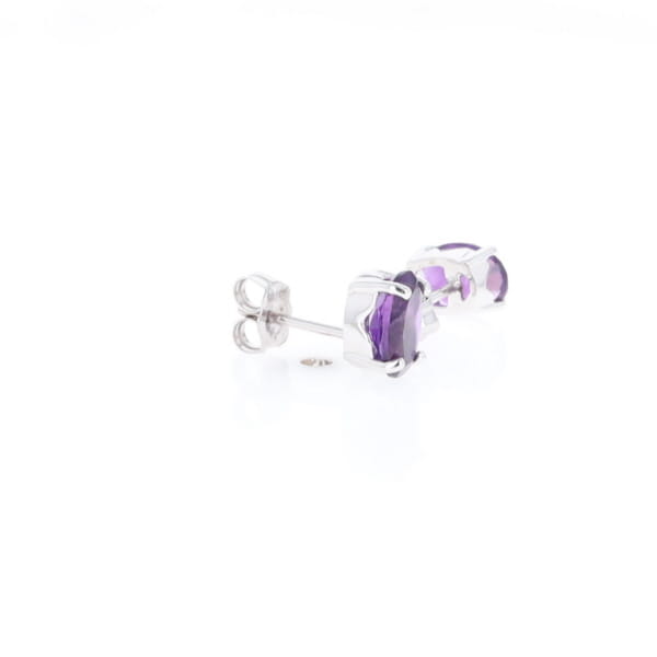 Oval Amethyst Stud Earrings