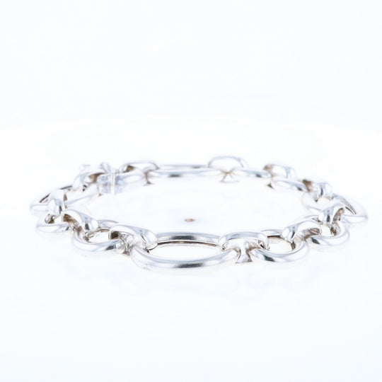 Sterling Silver Open Cable Link Bracelet