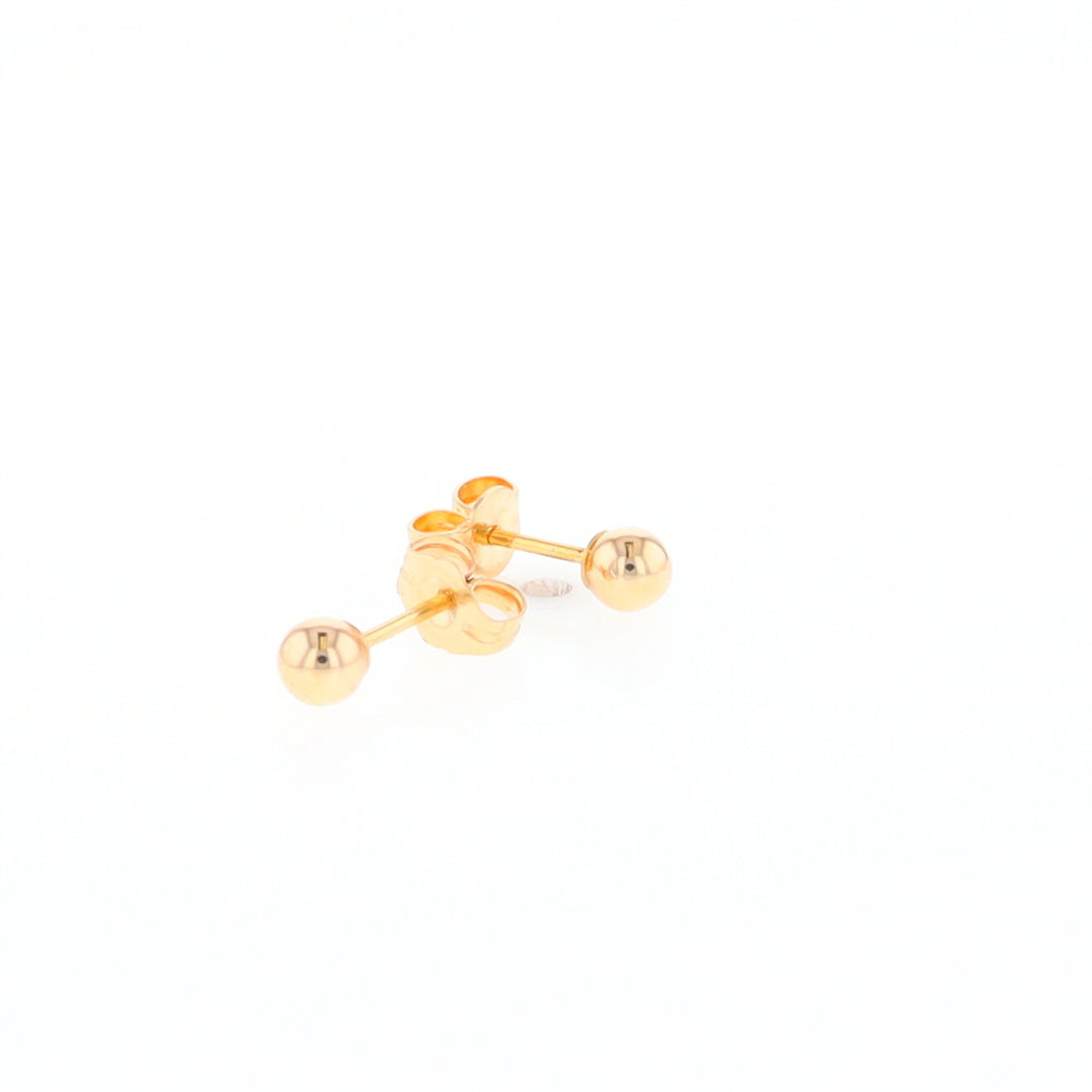 Gold Ball Stud Earrings