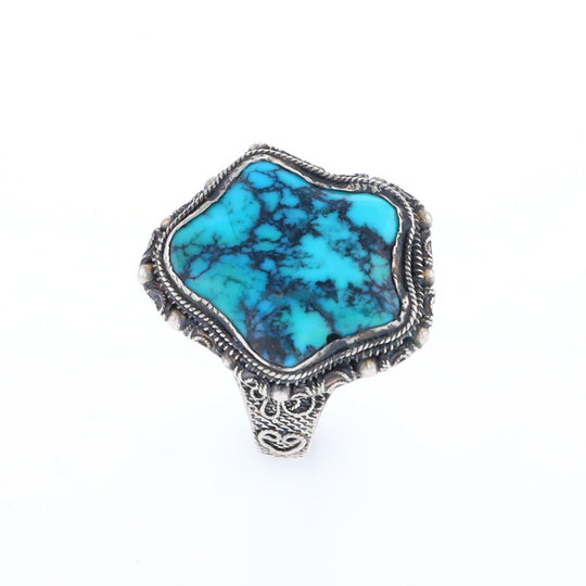 Adjustable Star Shaped Turquoise Ring