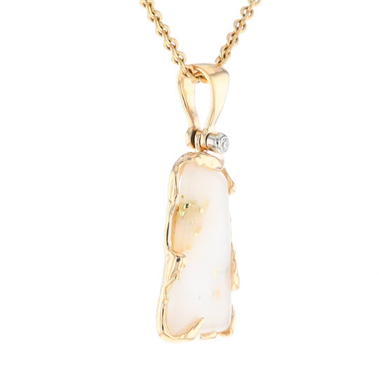 Gold Quartz Freeform Pendant  (G2)