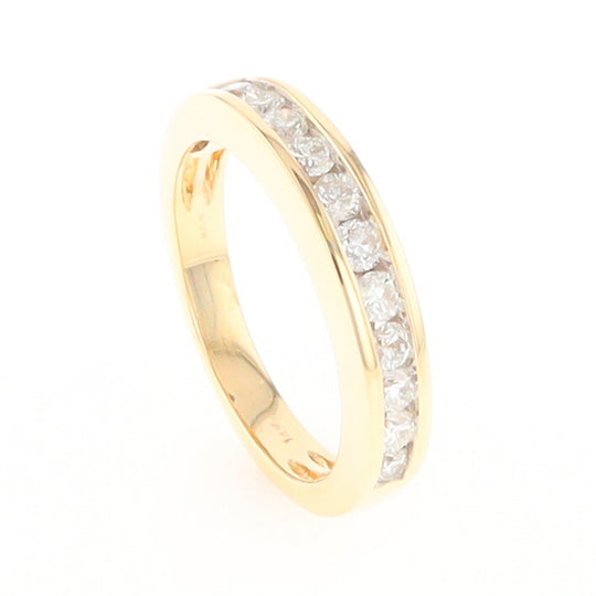 Channel Set Diamond Wedding Band in 14K Gold