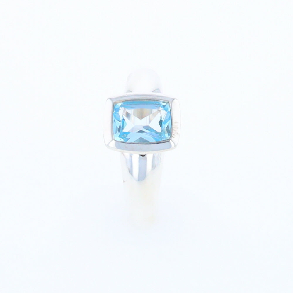 Bezel Blue Topaz Ring