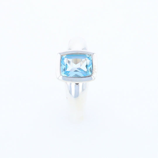 Bezel Blue Topaz Ring