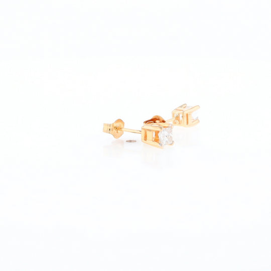 0.48ctw Princess Cut Diamond Studs