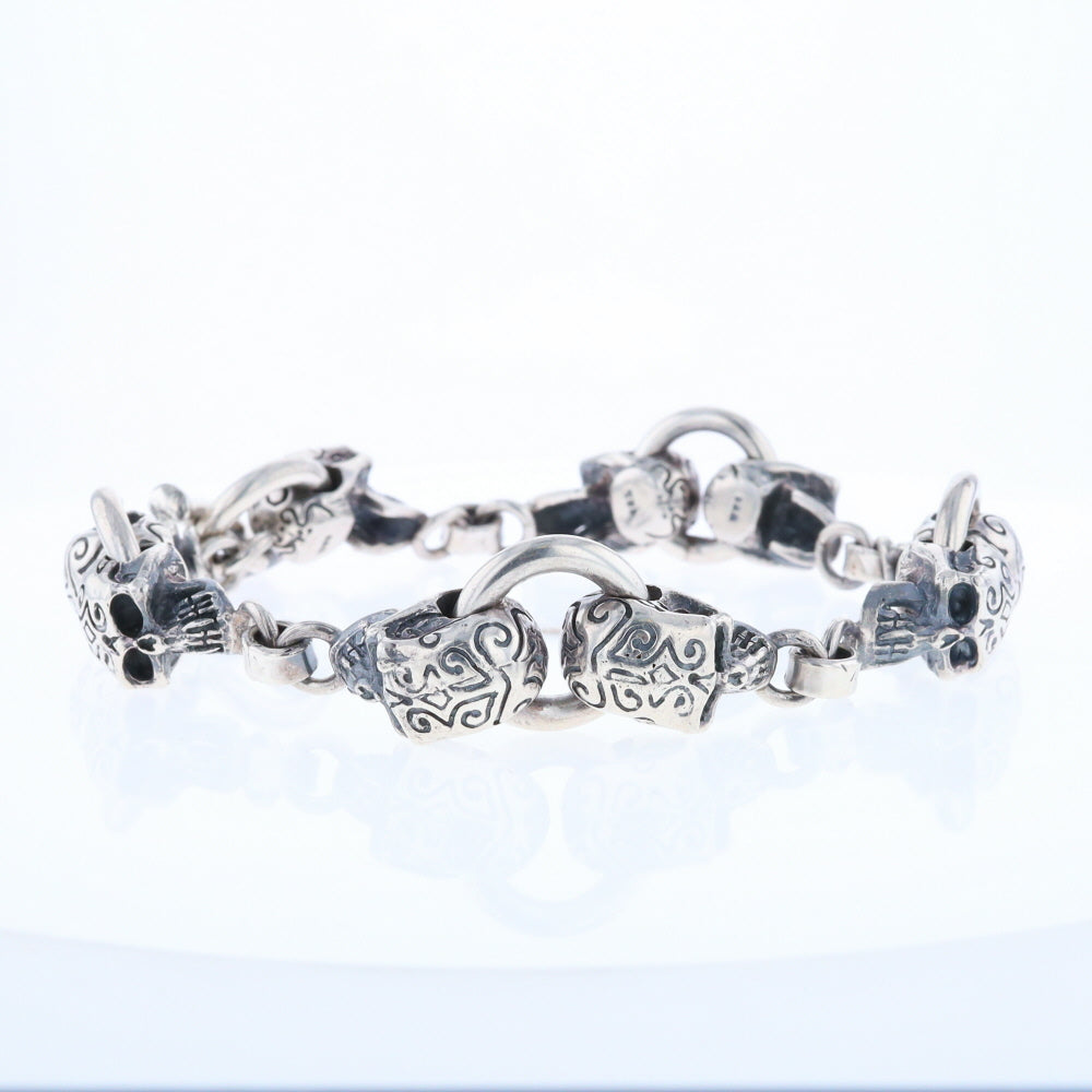 Silver Skull Bracelet