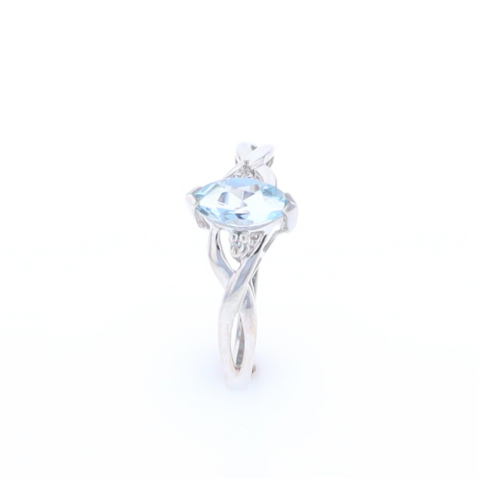 Marquise Blue Topaz Ring