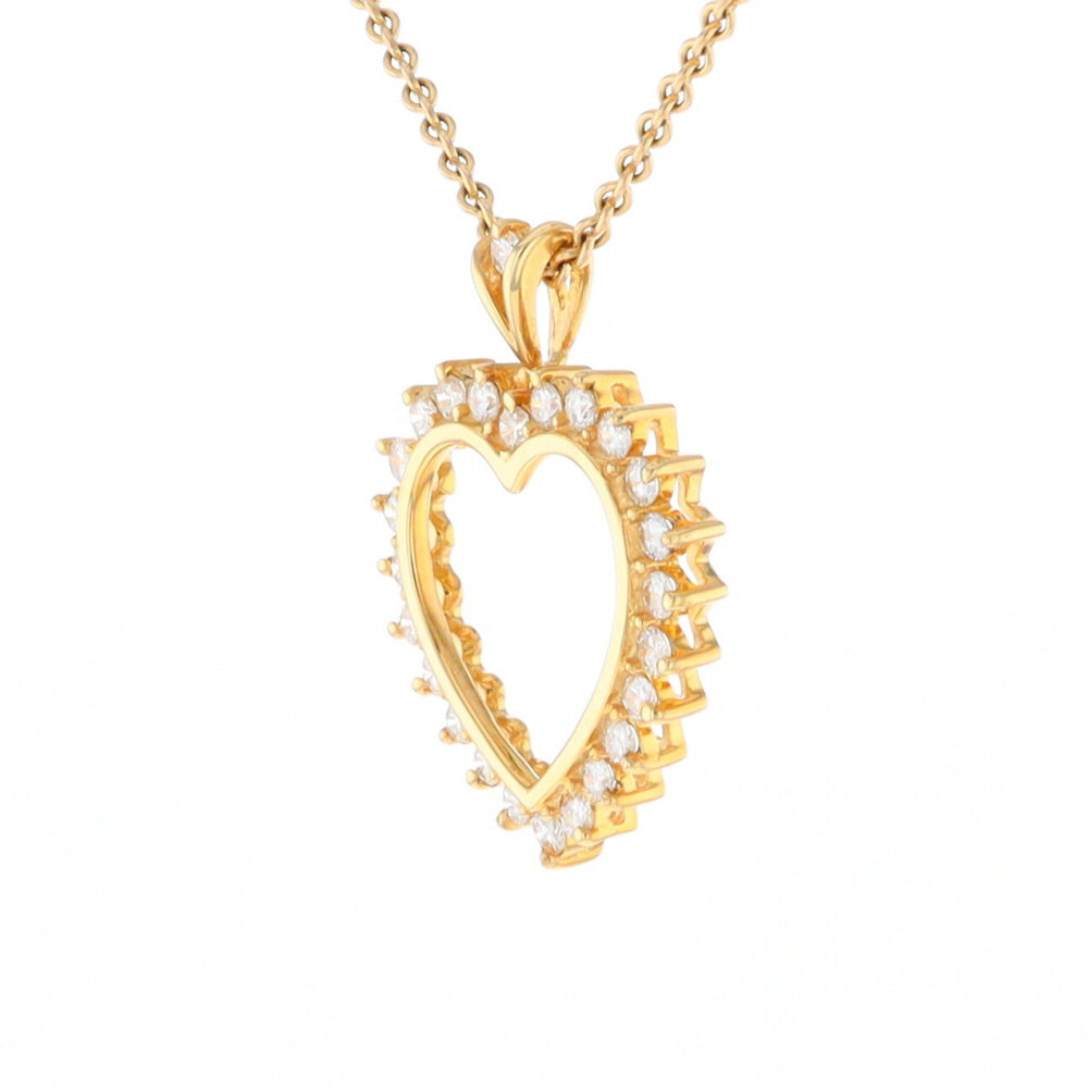 Diamond Halo Heart Pendant