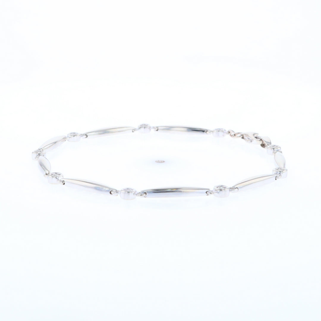 Elongated Link Diamond Bracelet